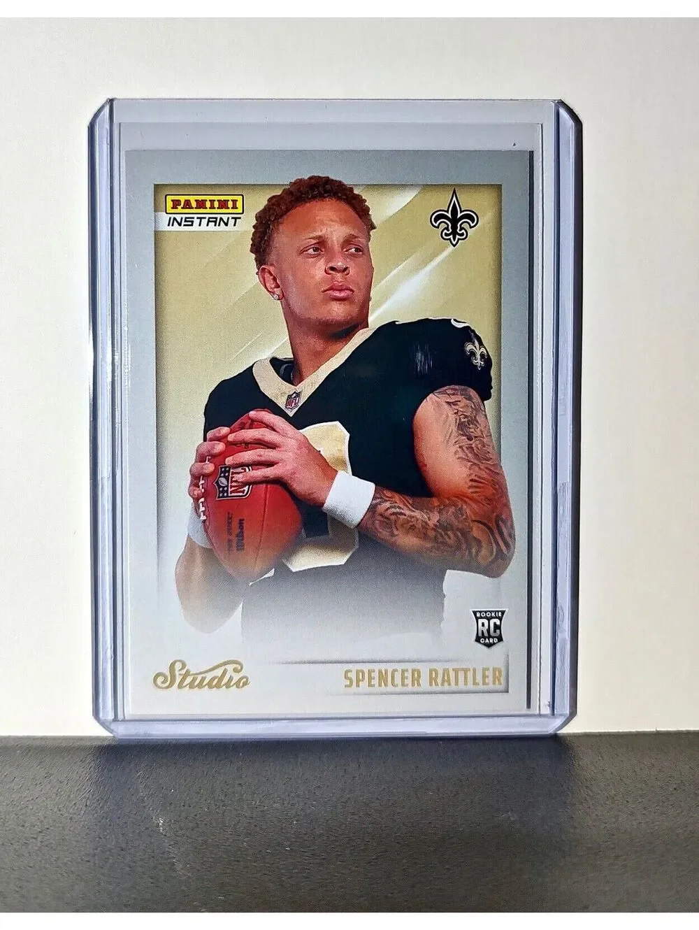 Spencer Rattler 2024 Panini NFL Studio Rookies #28 Card Saints 1/1672